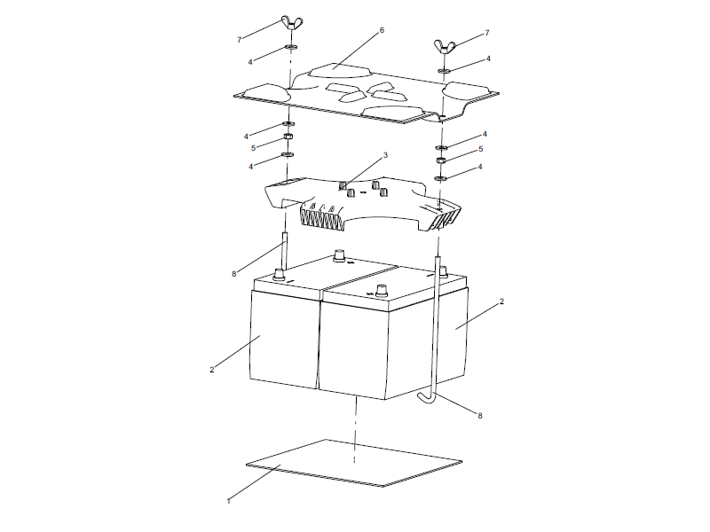 XCMG Battery Installation Assembly