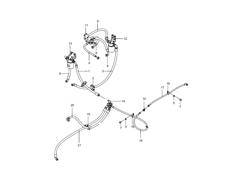 XCMG Drain Pipeline Filter Assembly
