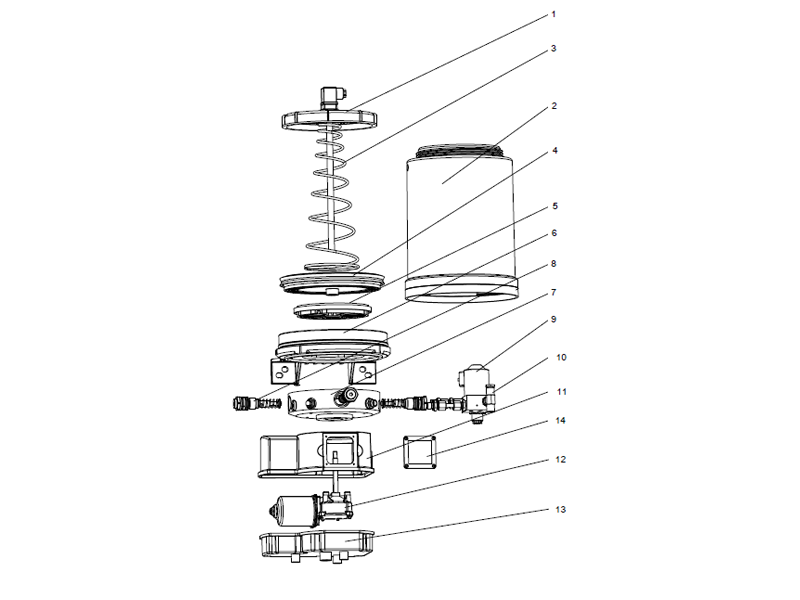 XCMG Electric Lubricating Pump 8L(Single Line)