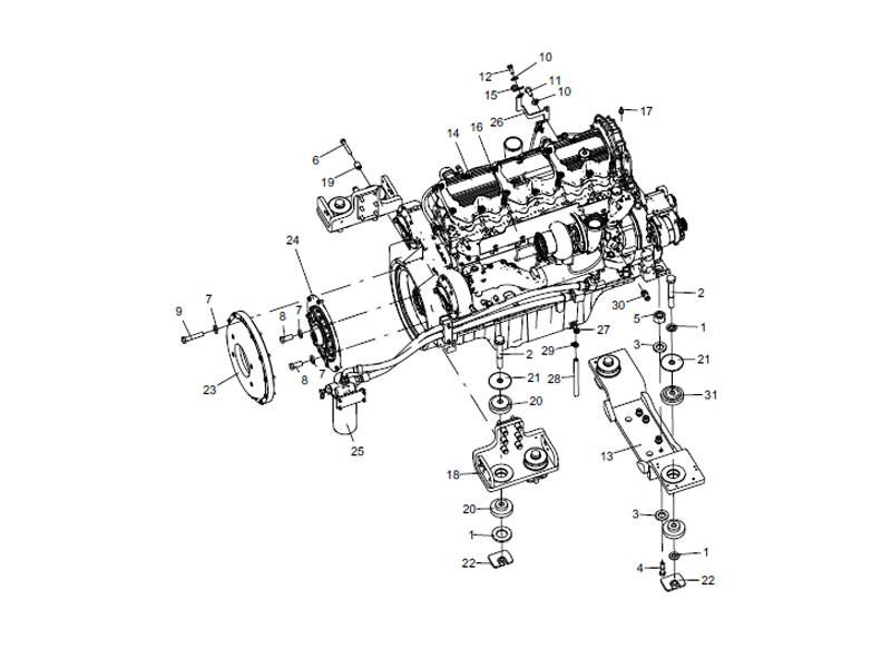 XCMG Engine Installation