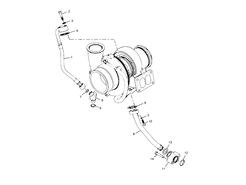 XCMG Engine Oil Pipe