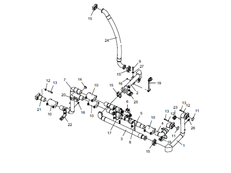 XCMG Oil-Bulk And Oil-Return Assembly