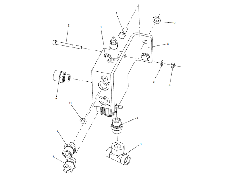 XCMG Oil Dispersion Reversing Valve Assembly