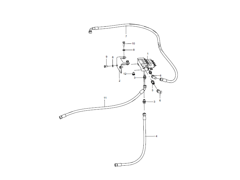 XCMG Pilot Proportional Valve Pipeline Assembly B