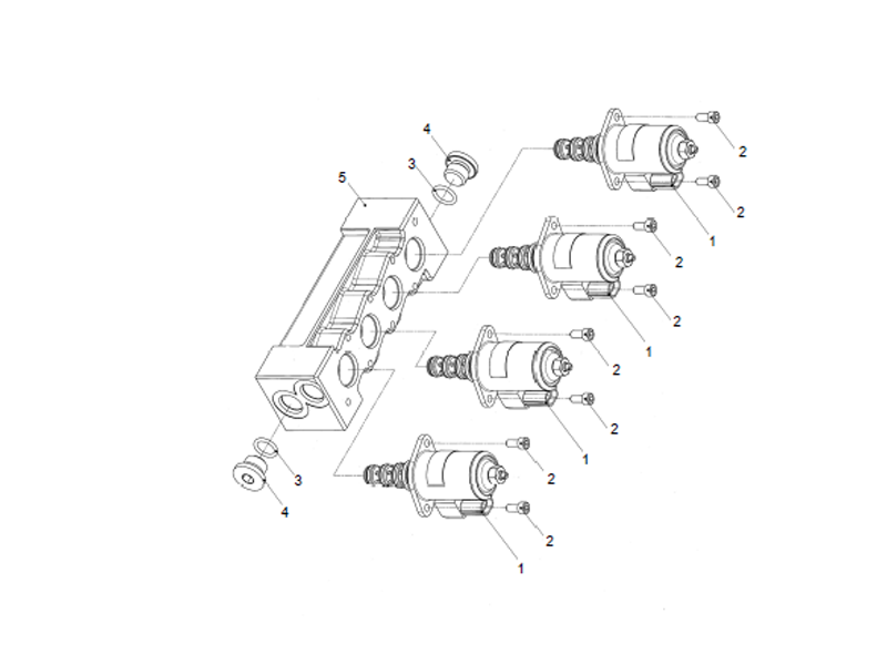 XCMG Quadruple Proportional Solenoid Valve