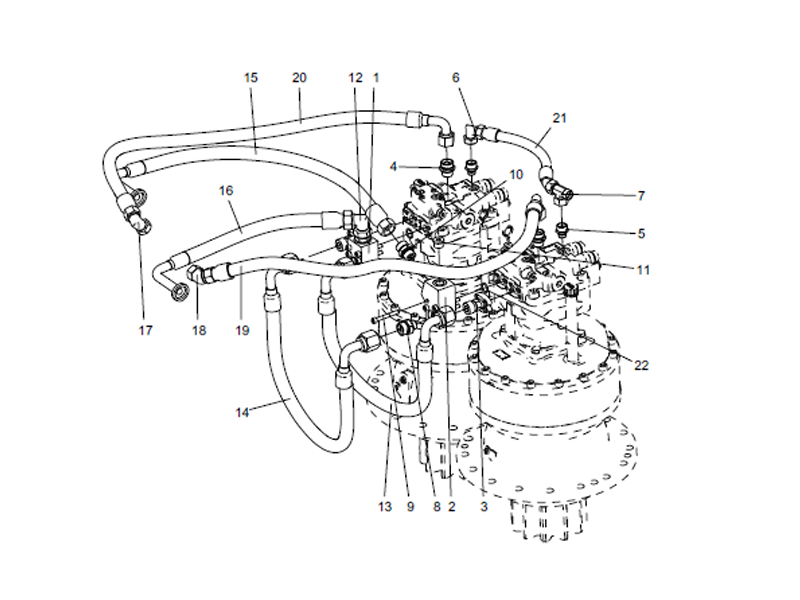 XCMG Rotary Motor Oil Supply Pipeline