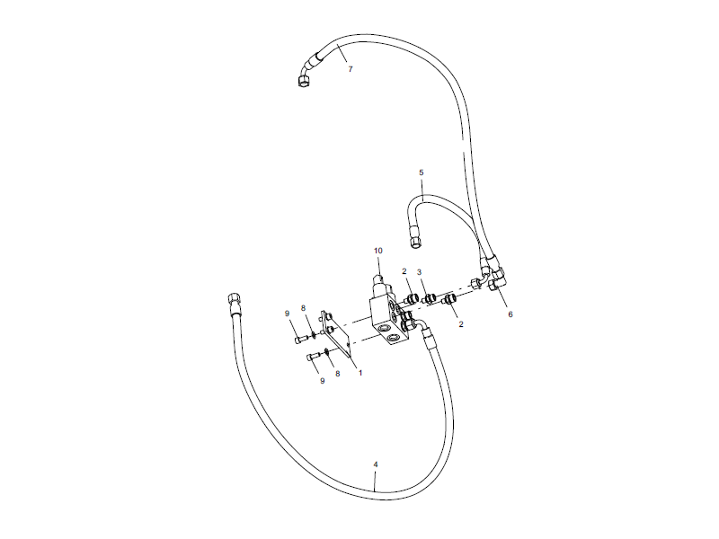 XCMG Rotary Solenoid Valve Pipeline Assembly